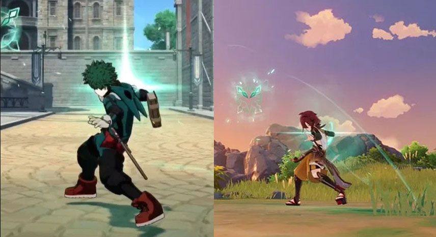 Deku của My Hero Academia bất ngờ lạc vào thế giới của Genshin Impact nhờ vào bàn tay của game thủ