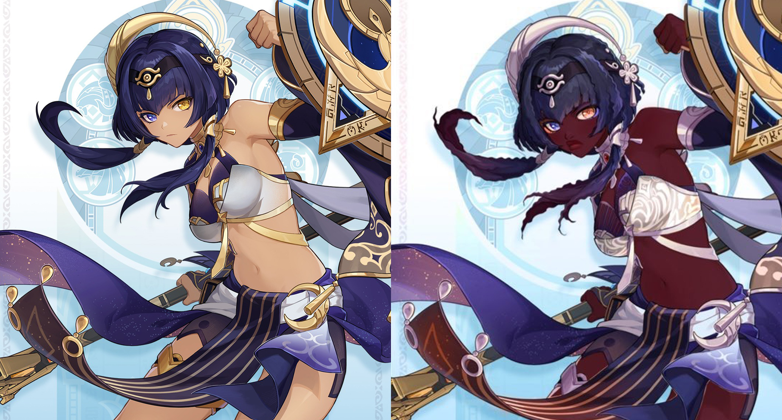 Họa sĩ Genshin Impact bị chỉ trích vì chỉnh sửa màu da của nhân vật Candace quá....tối