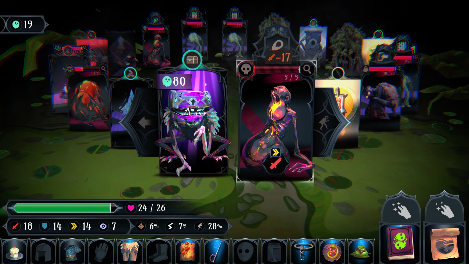 Ring of Pain - Trải nghiệm cảm giác rùng rợn và đáng sợ cùng lối chơi thẻ bài cuốn hút