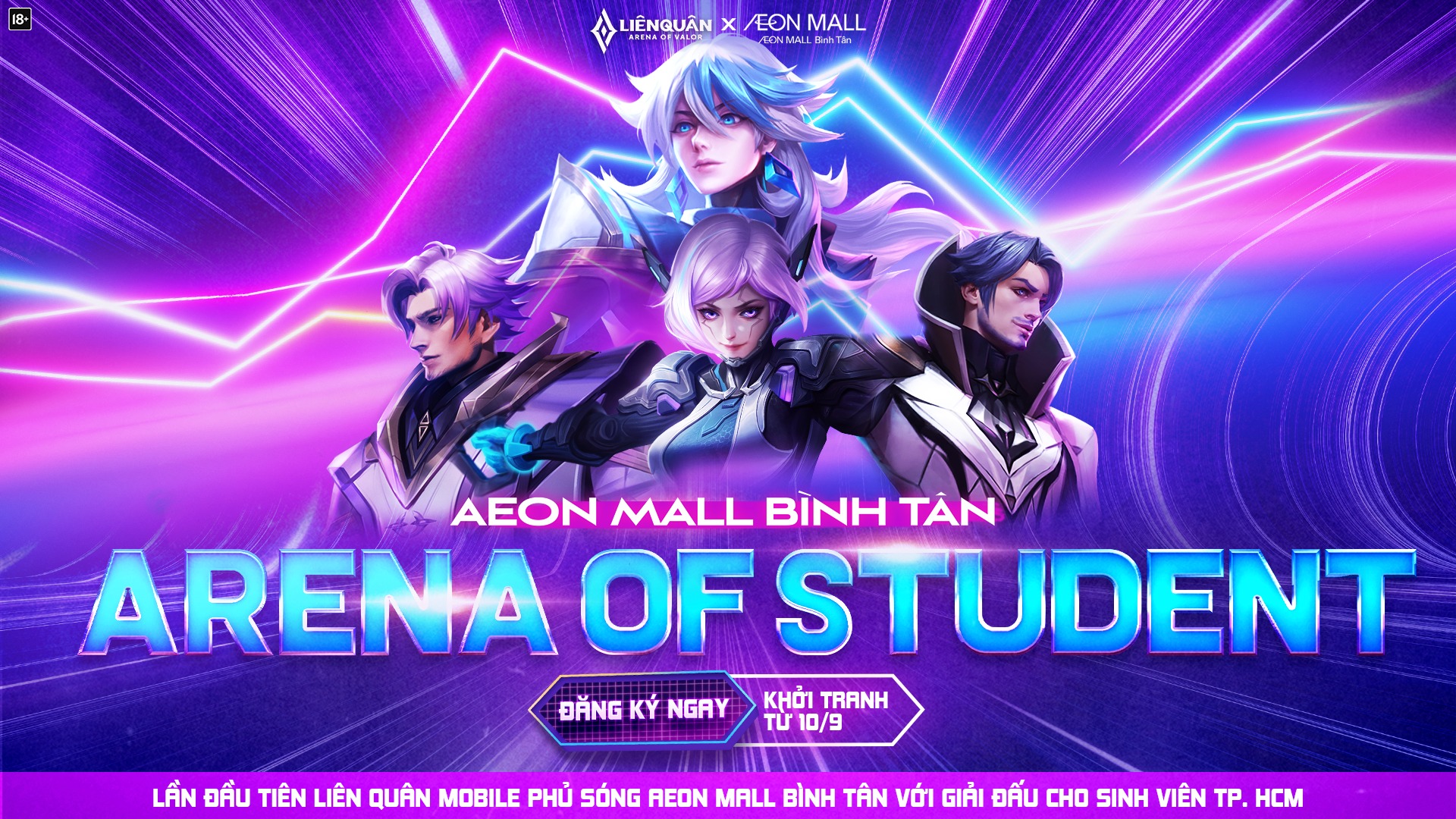 Liên Quân Mobile và Aeon Mall Bình Tân hợp tác tổ chức giải đấu sinh viên