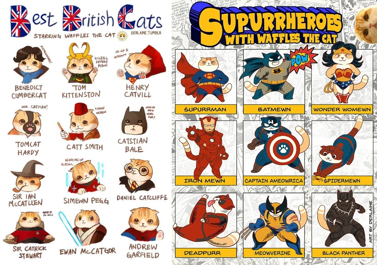 Sẽ ra sao nếu các nhân vật nổi tiếng hoá thân thành chú mèo dễ thương (Phần 2)?