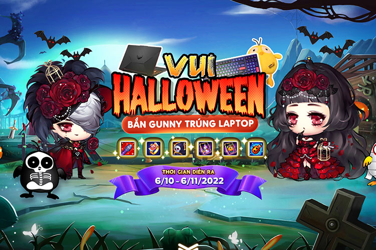 Chơi Halloween - Rinh Laptop Gaming miễn phí, bỏ túi quà độc quyền từ Gunny PC