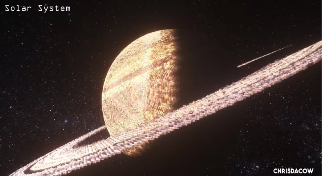 Một game thủ đã dành 2 tháng để tái tạo không gian vũ trụ trong Minecraft