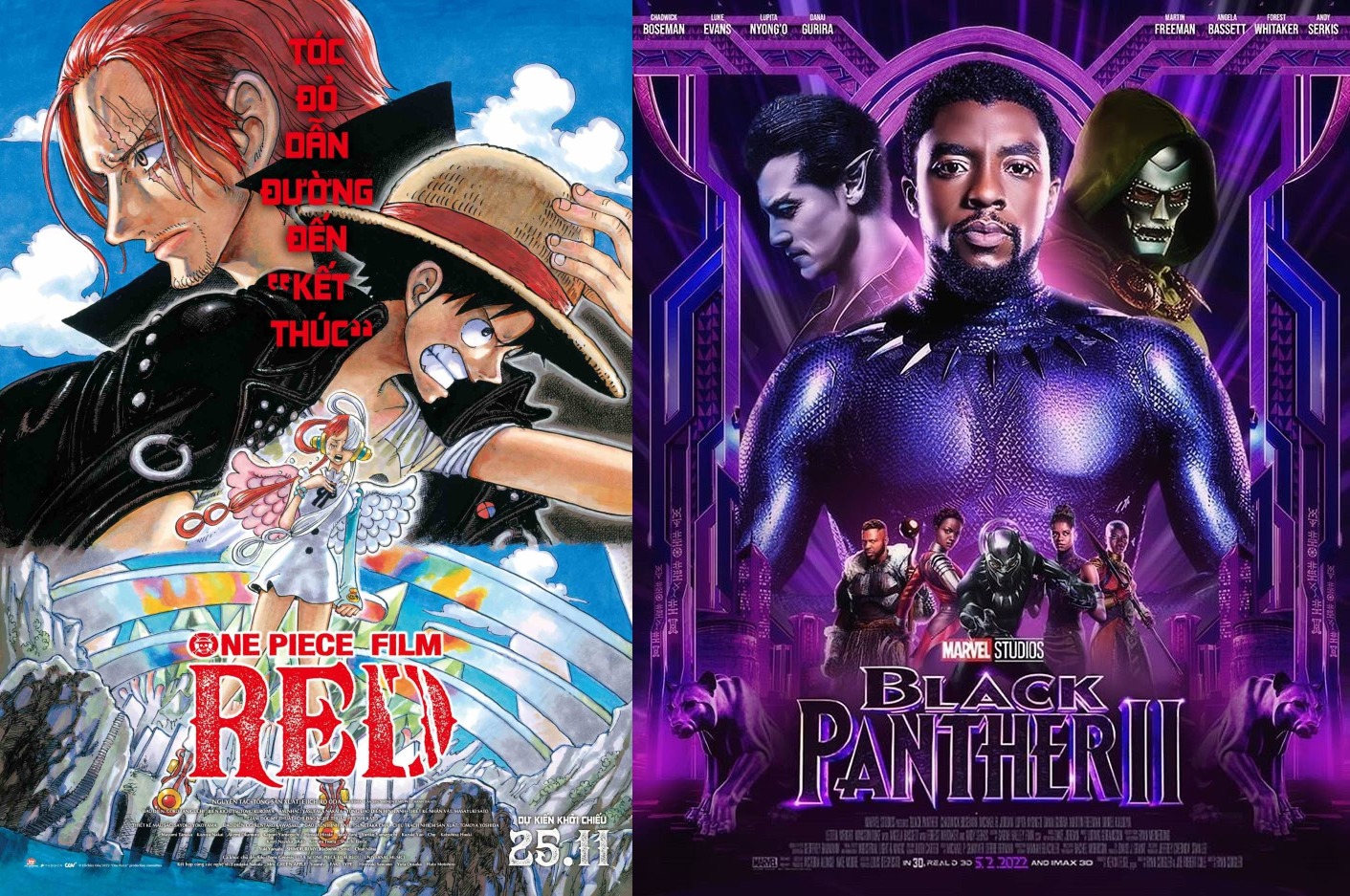 One Piece Film Red đối đầu Black Panther 2: Cuộc chiến phòng vé khốc liệt