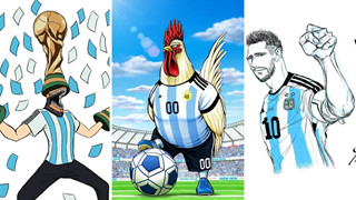 Bất ngờ loạt fanart nhân vật anime 'ăn mừng' Argentina chiến thắng World Cup 2022!