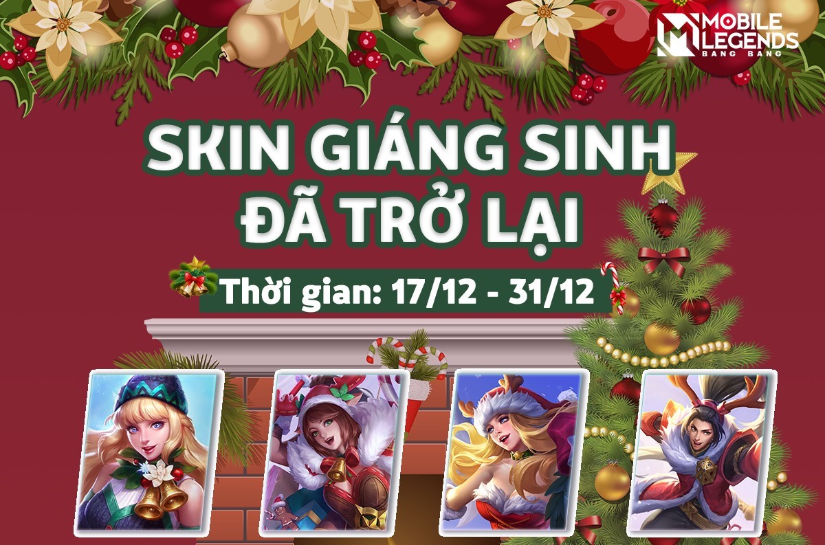 MLBB: Granger và Rafaela “lên đồ” đón Giáng sinh, game thủ rộn ràng ăn mừng mùa lễ hội