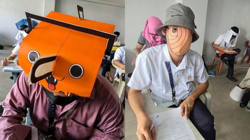 Uniquely, Filipino students create a series of super funny and unique anti-cheat hats