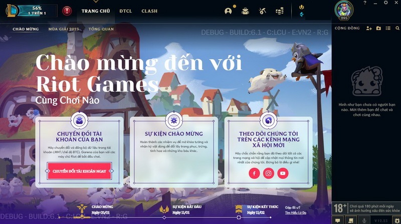 Hướng dẫn cách tải và cài đặt client LMHT VNG mới nhất và cách khắc phục lỗi Chuyển tài khoản