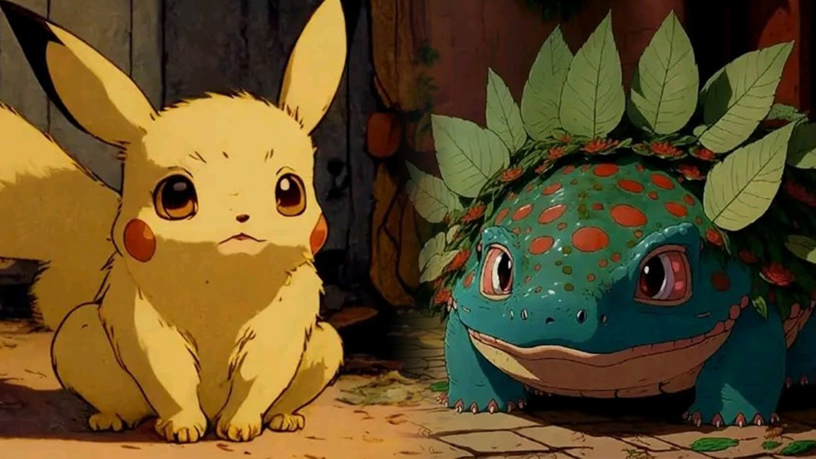 Sẽ ra sao nêu như Pokemon được thể hiện dưới phong cách hội họa của Ghibli Studio