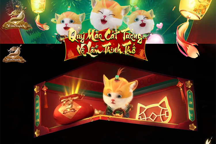 Phố đi bộ Nguyễn Huệ: Trầm trồ với TVC 3D Miêu Võ Lâm chúc Tết cực hoành tráng