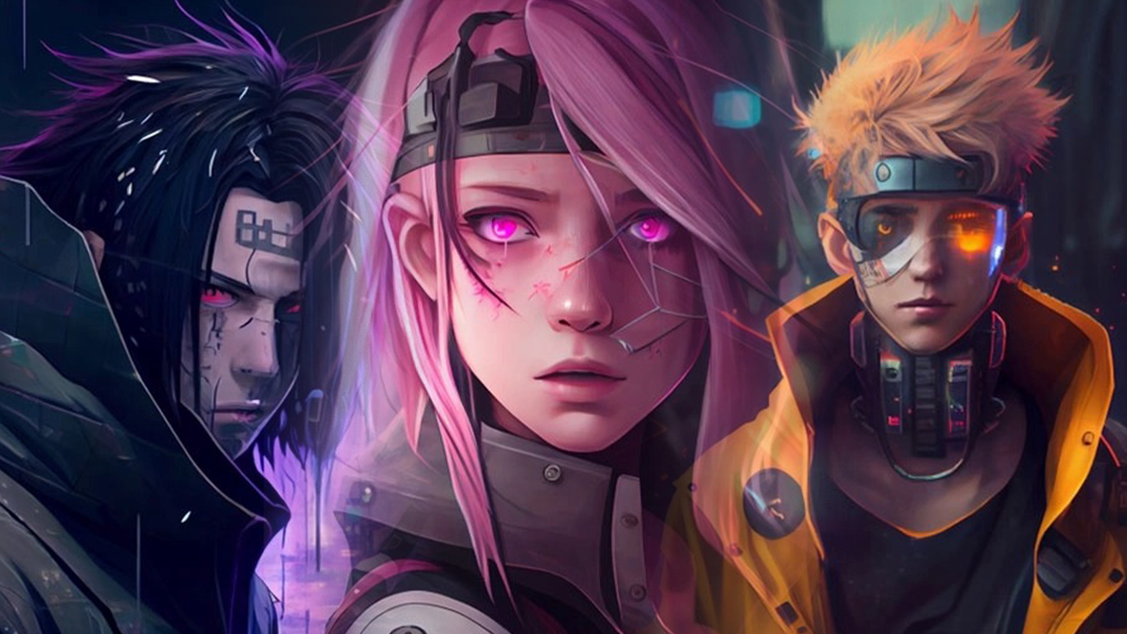 Sẽ ra sao nếu như cách nhân vật Naruto xuất hiện trong thế giới của Cyberpunk?