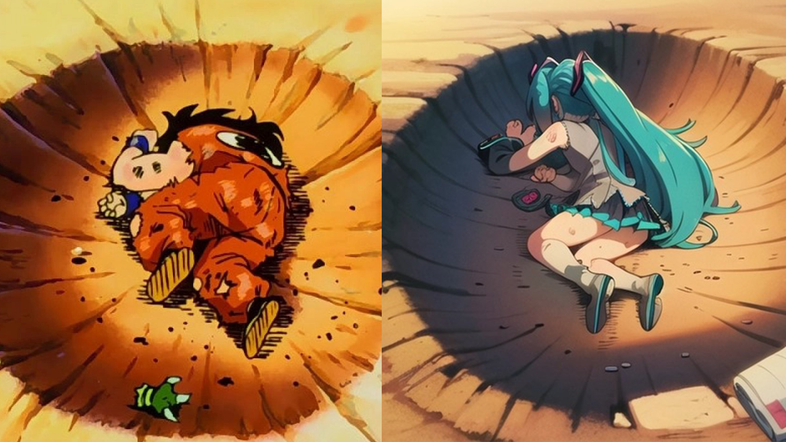 Rộ trào lưu vẽ lại cảnh Yamcha trong Dragon Ball bị đánh sấp mặt bằng AI