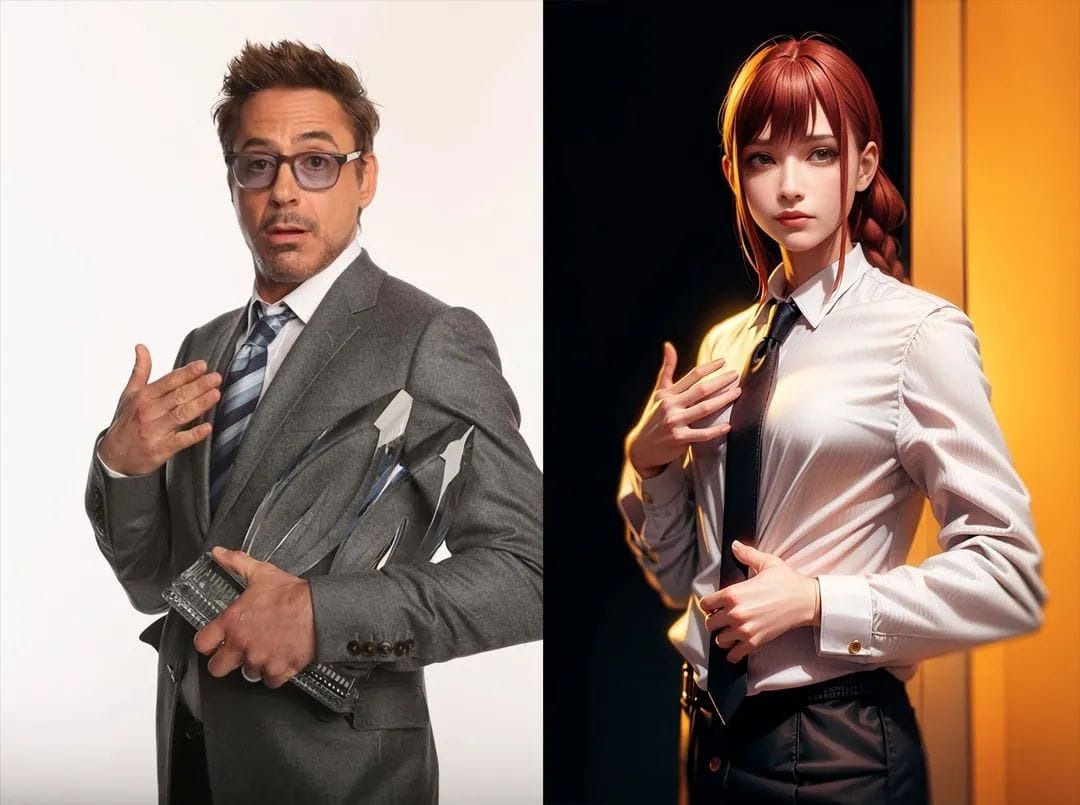 Xuất hiện Makima được AI vẽ theo dáng đứng loạt diễn viên nổi tiếng cực đẹp đến mức khiến người xem lo sợ