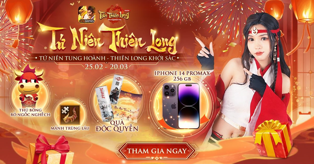 Chúc mừng sinh nhật 4 tuổi Tân Thiên Long Mobile VNG