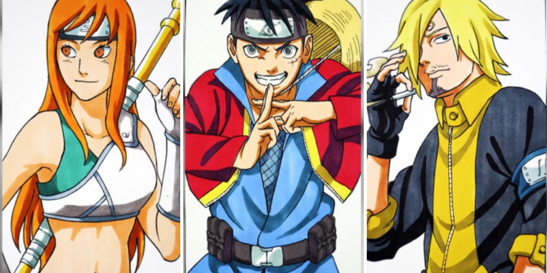 Ngỡ ngàng với loạt fanart One Piece chuyển sinh vào thế giới Naruto!