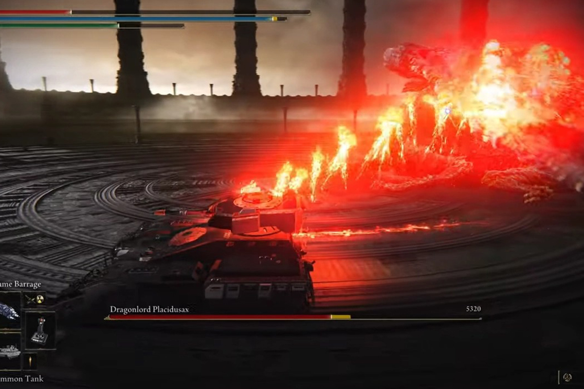 Lầy như game thủ Elden Ring vác cả xe tăng và máy bay để chiến boss cho đã tay