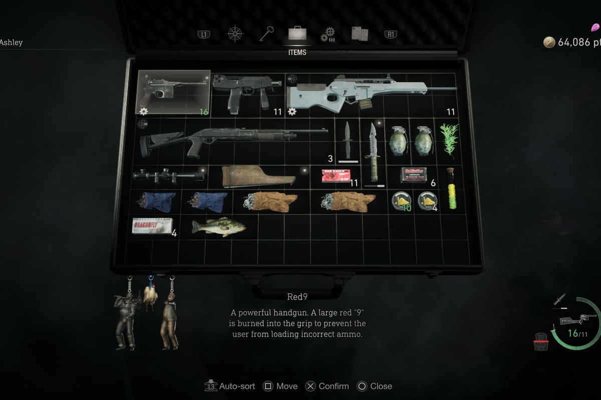 Người hâm mộ Resident Evil 4 Remake thử tái hiện lại túi đồ của Leon S. Kennedy trong game