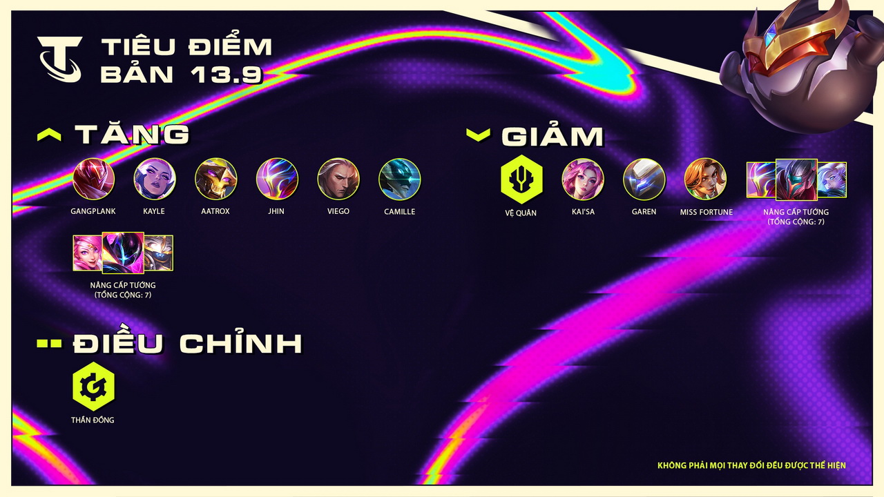 DTCL: Chi tiết bản cập nhật 13.9 chính thức - Cân bằng nhỏ cho Tướng và Nâng Cấp Tướng mới