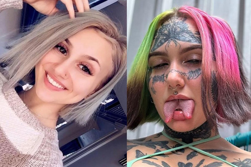 The female star OnlyFans instead performed a series of surgery to change her appearance, shocking many people