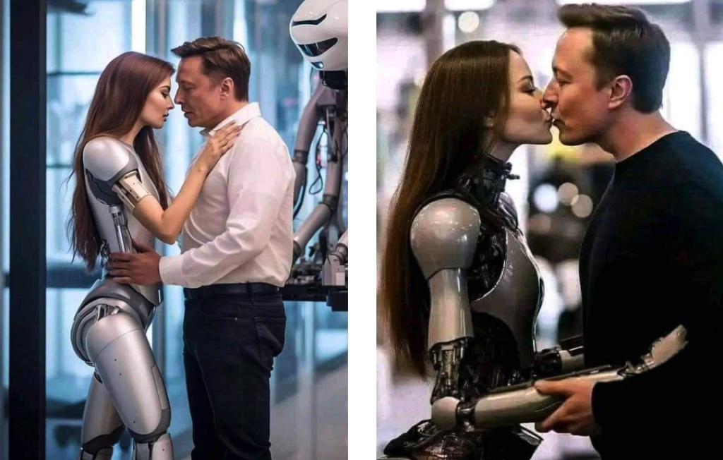 Sự thật đằng sau những bức ảnh Elon Musk ôm hôn nữ robot đang lan truyền mạng xã hội