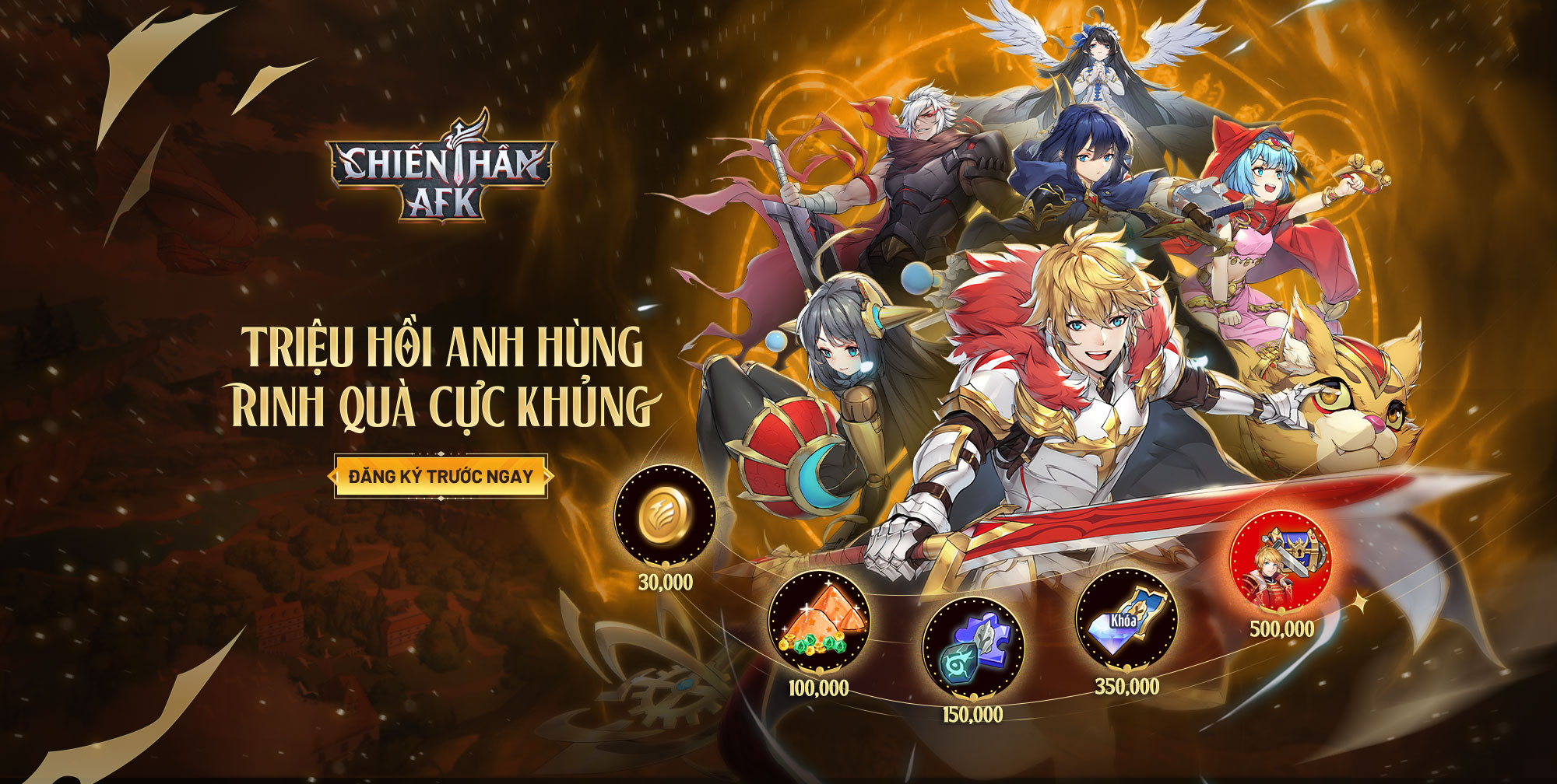 Tựa game Chiến thần AFK mở Đăng ký trước kèm hàng loạt quà độc quyền