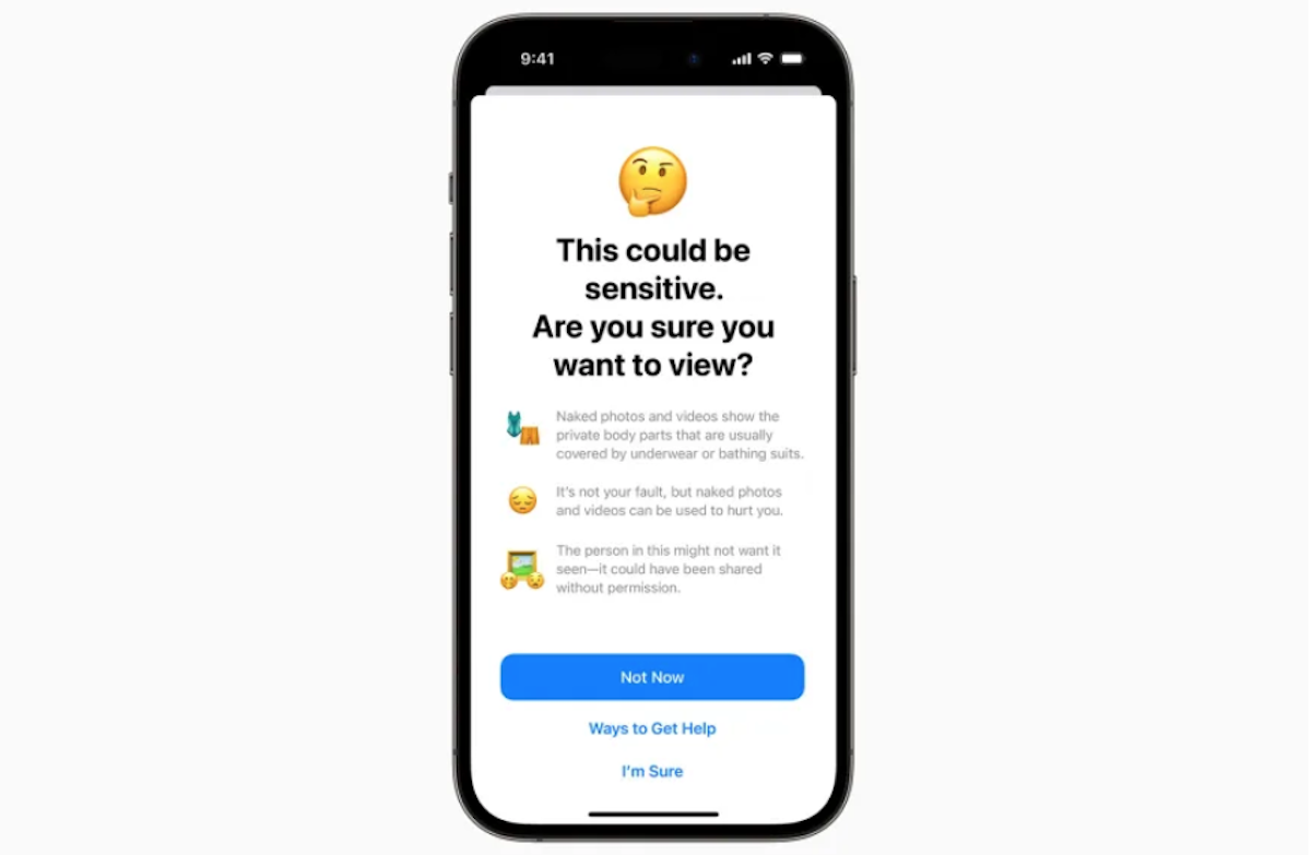 iOS 17 sẽ cảnh báo người dùng khi xuất hiện hình ảnh 18+