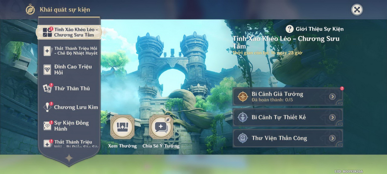 Genshin Impact: Game thủ tạo Bí Cảnh sự kiện giúp mọi người làm Thành Tựu nhận Nguyên Thạch dễ dàng