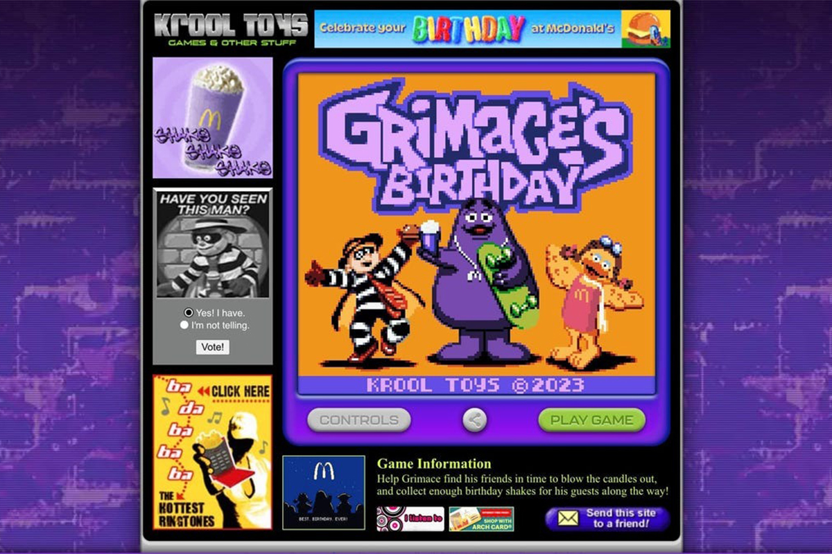 McDonald's bất ngờ công bố một trò chơi mới nhưng lại mang phong cách cổ điển đáng yêu