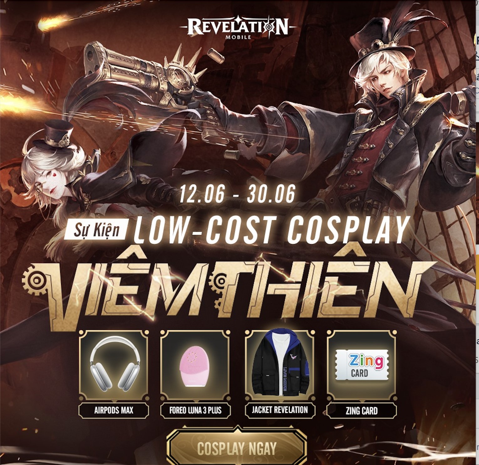 Revelation: Thiên Dụ giới thiệu sự kiện Lowcost Cosplay hệ phái Viêm Thiên