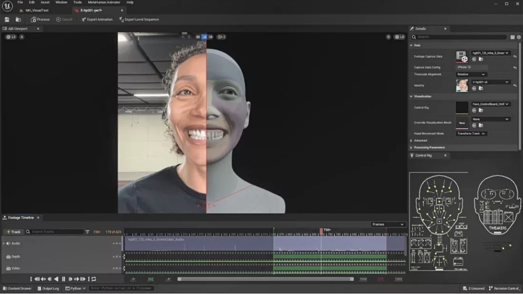 Công nghệ tạo nhân vật thực tế MetaHuman của Epic đã có mặt trên iPhone 