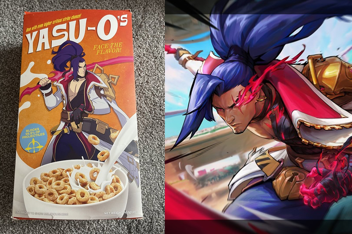 LMHT: Không chỉ có skin mới mà Yasuo còn quảng bá cho thương hiệu ngũ cốc độc đáo từ Riot Games