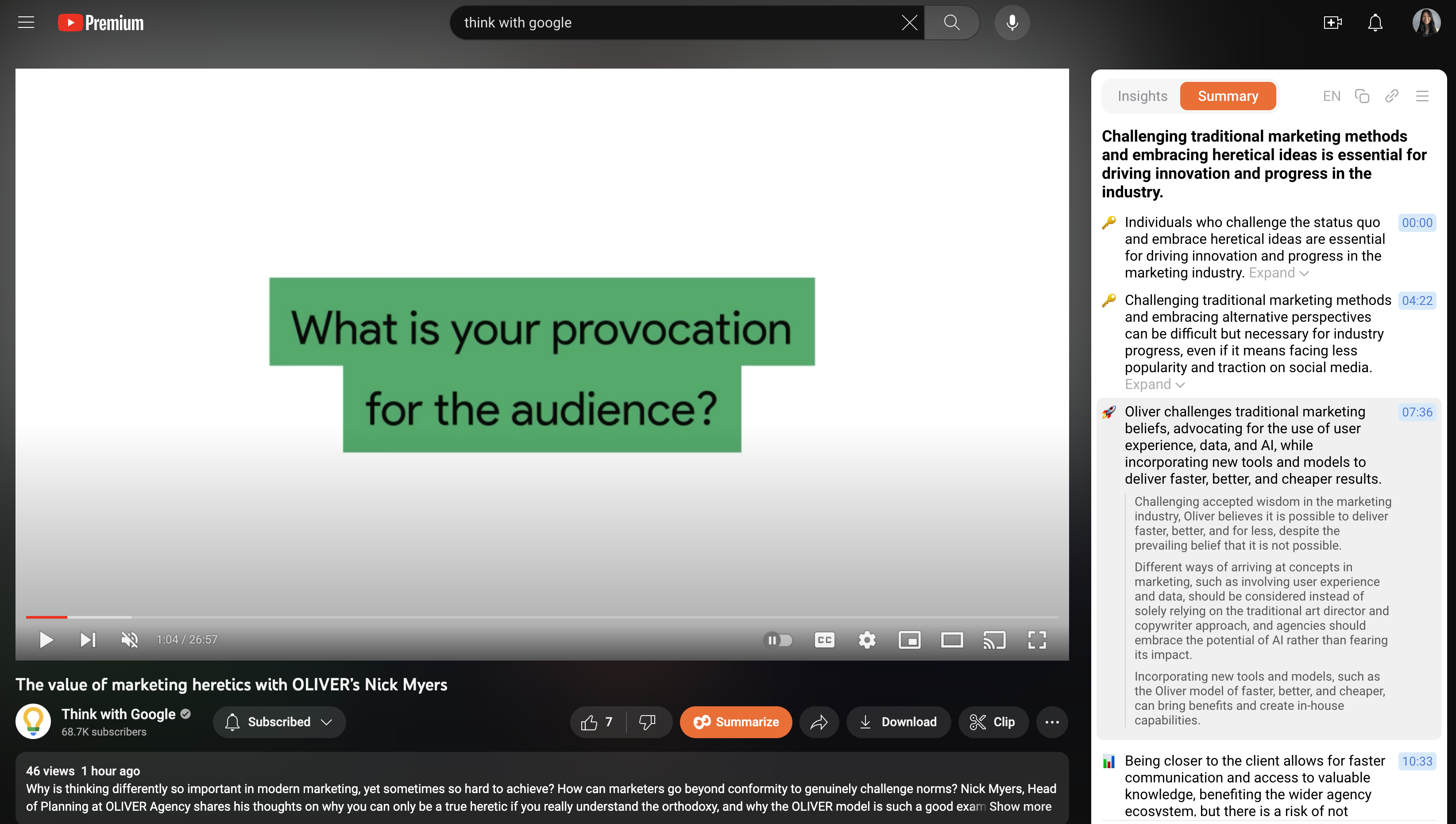 Google thử nghiệm tóm tắt video YouTube do AI tạo