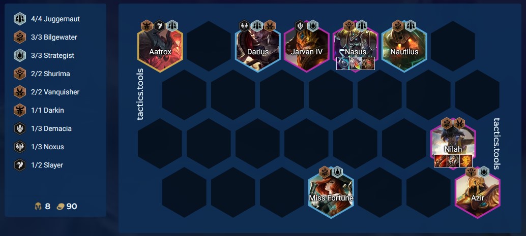 DTCL Mùa 9.5: Hướng dẫn đội hình Bilgewater hỗn hợp rank Kim Cương mạnh nhất meta 13.22