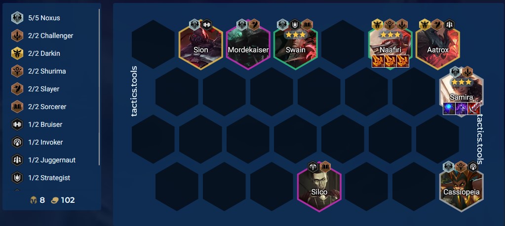 DTCL Mùa 9.5: Hướng dẫn đội hình Noxus Reroll đa hệ tộc mạnh nhất rank Cao Thủ bản 13.22