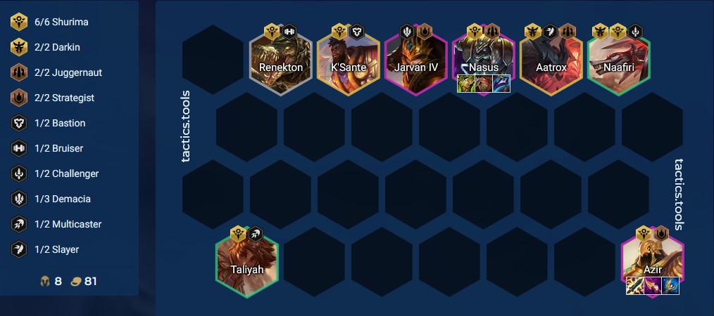 DTCL Mùa 9.5: Hướng dẫn đội hình Shurima hỗn hợp rank Cao Thủ mạnh nhất bản 13.22