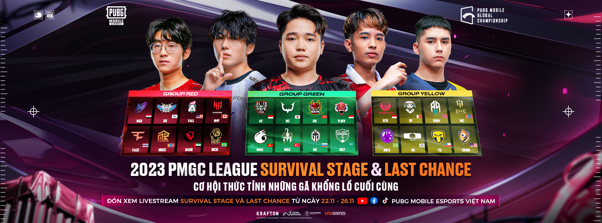 Lộ diện những đối thủ của Việt Nam tại vòng Survival Stage giải đấu 2023 PMGC