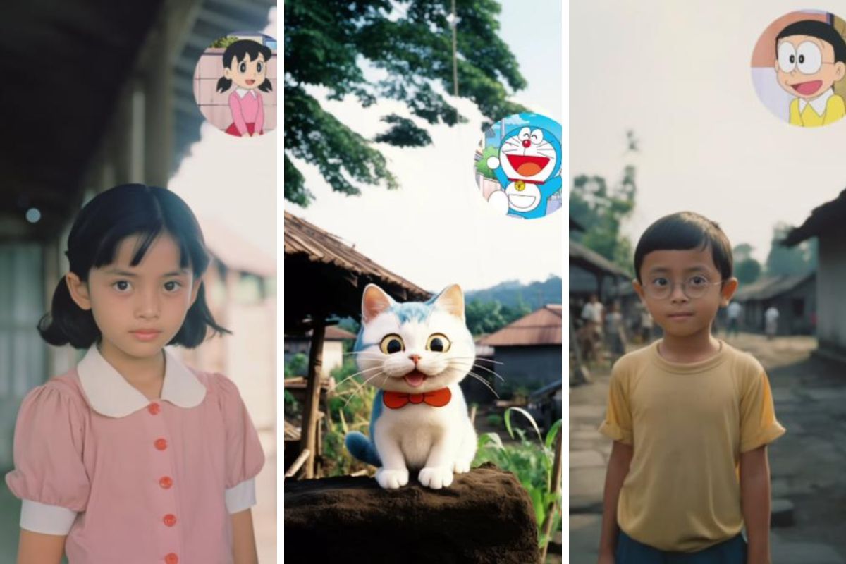 CĐM hào hứng với dàn nhân vật Doraemon đời thật phiên bản Indonesia