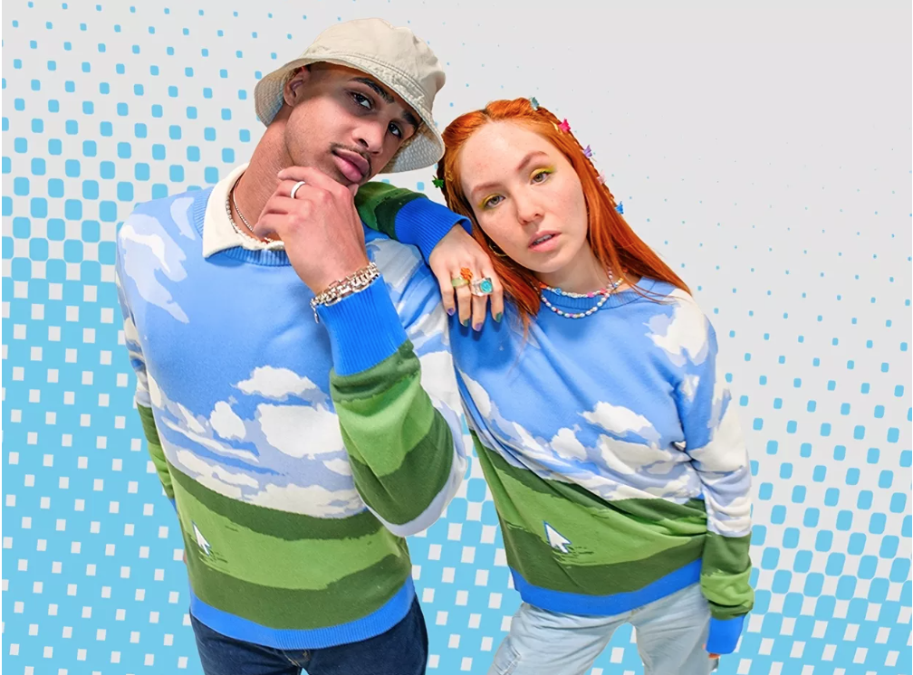 Microsoft bán áo len Giáng sinh với hình nền Windows XP