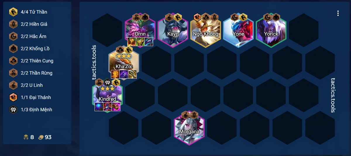 DTCL Mùa 11: Hướng dẫn đội hình Tử Thần hỗn hợp mạnh nhất rank Kim Cương