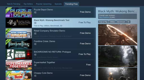 Steam Nâng Cấp Trải Nghiệm Người Dùng Với Tab "Trending Free" Dành Riêng Cho Game Và Demo Miễn Phí
