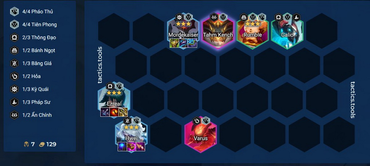 DTCL Mùa 12: Hướng dẫn đội hình Pháo Thủ hỗn hợp mạnh nhất rank Thách Đấu dễ ghép