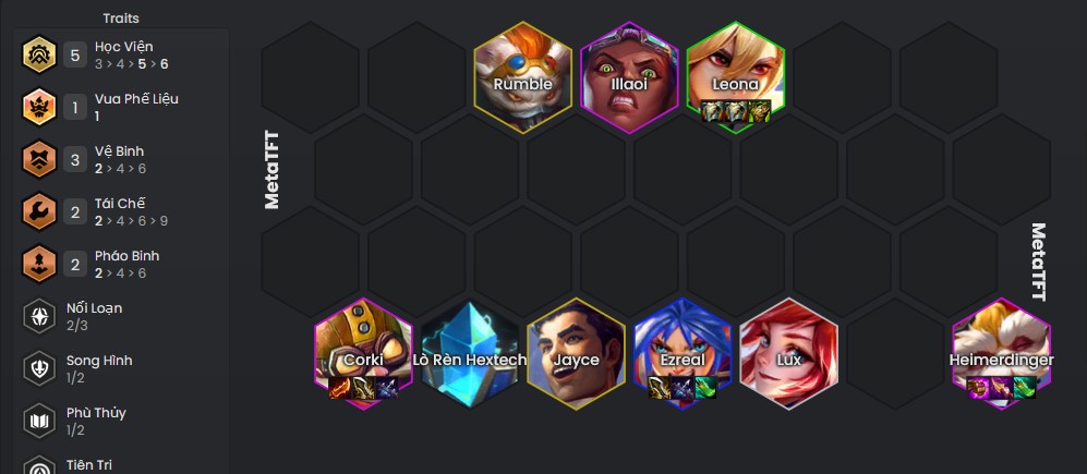 DTCL Mùa 13: Hướng dẫn đội hình Học Viện hỗn hợp mạnh nhất rank Cao Thủ