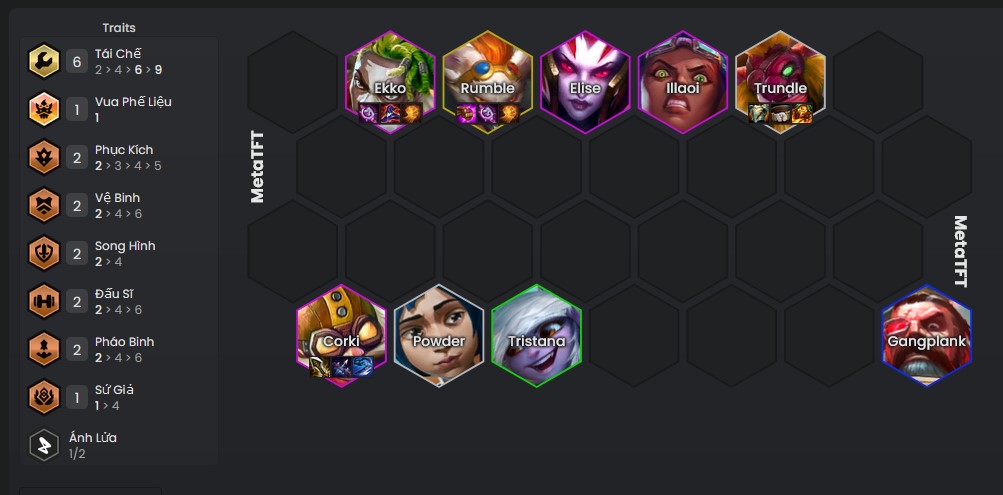 DTCL Mùa 13: Hướng dẫn đội hình Tái Chế cơ bản mạnh nhất rank Thách Đấu