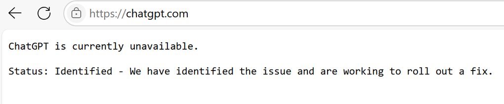 Đâu là nguyên nhân khiến Chatgpt bị sập?