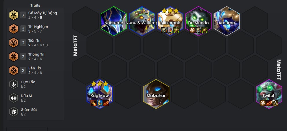 DTCL Mùa 13: Hướng dẫn đội hình Cỗ Máy Tự Động phối hợp lối chơi mạnh nhất rank Thách Đấu