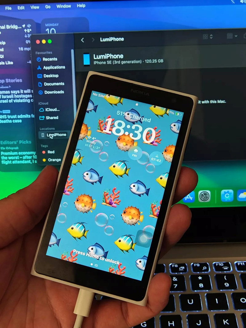 Modder biến Nokia Lumia 1020 thành iPhone SE 3 chạy