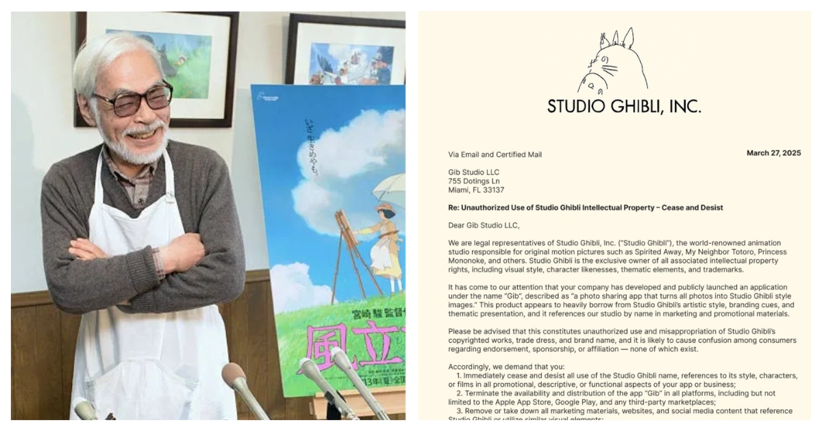 Studio Ghibli “ra tay” mạnh mẽ: Gửi tối hậu thư yêu cầu ứng dụng AI “Gib” ngừng vi phạm bản quyền trong vòng 7 ngày
