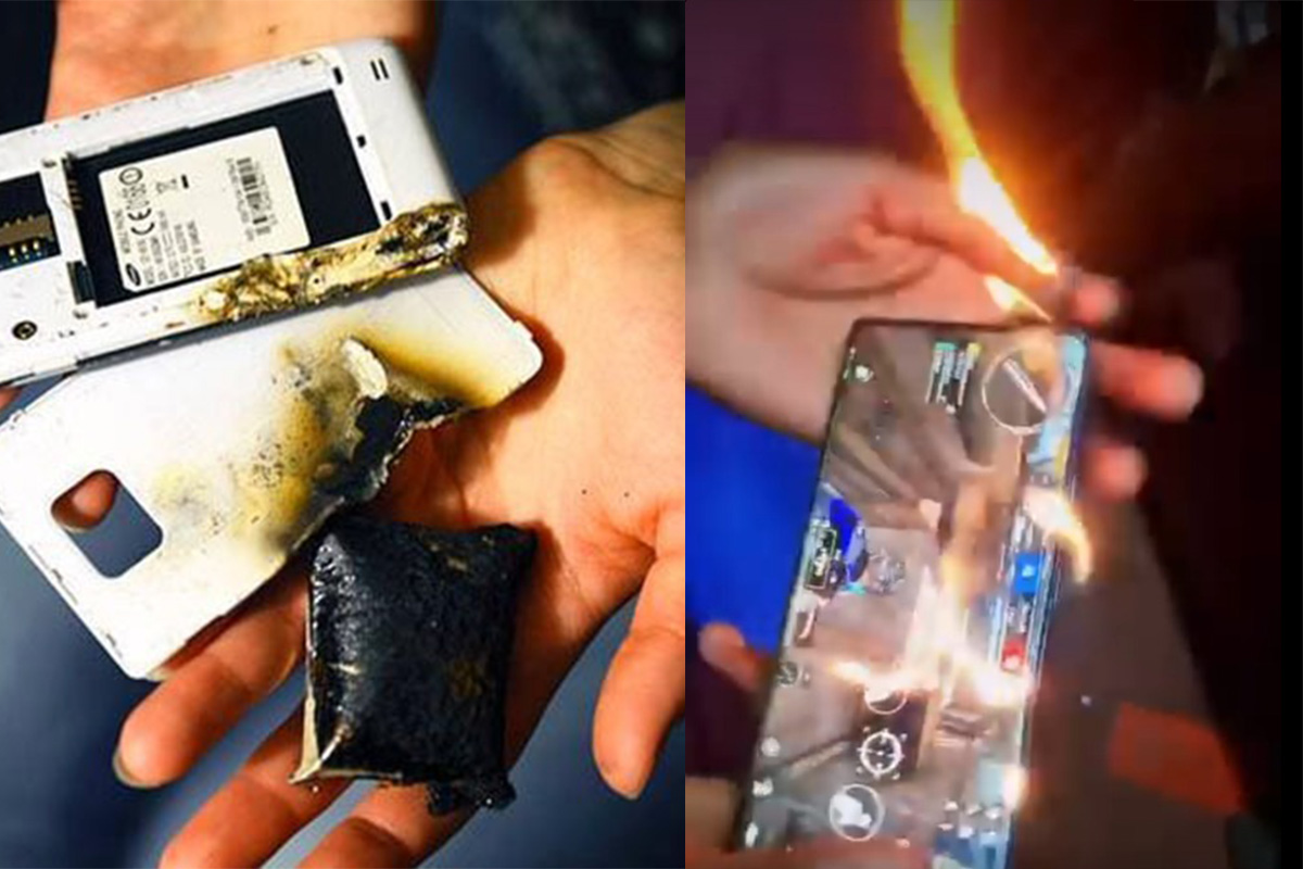 Cư dân mạng hoảng hốt trước một game thủ vẫn chơi game dù điện thoại đang bốc cháy