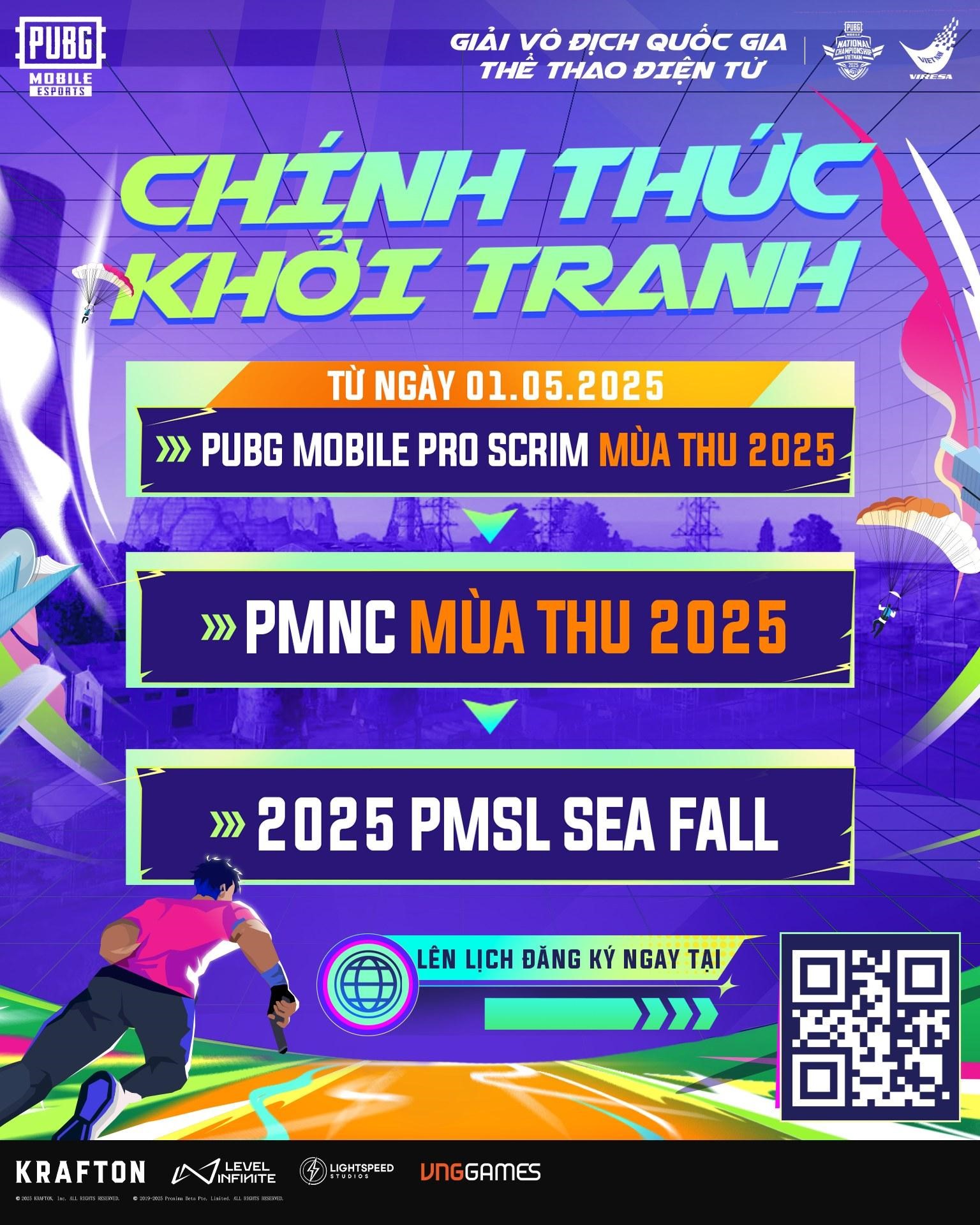 Giải Vô Địch Quốc Gia Thể Thao Điện Tử 2025 PUBG Mobile: Khởi Tranh PMNC Mùa Thu 2025