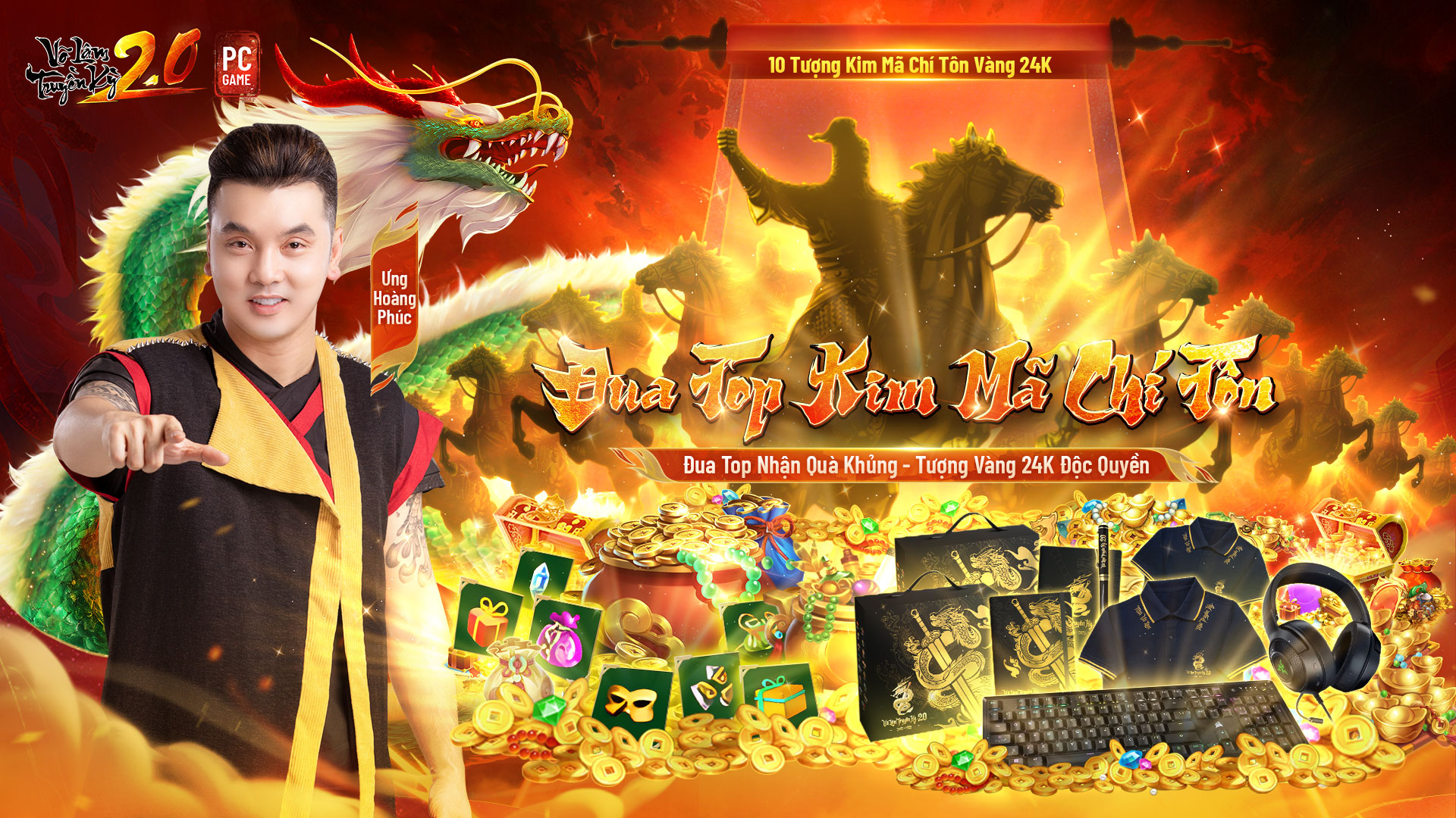 Võ Lâm Truyền Kỳ 2.0 PC: Đua Top Kim Mã Chí Tôn Giành Tượng Vàng Danh Giá